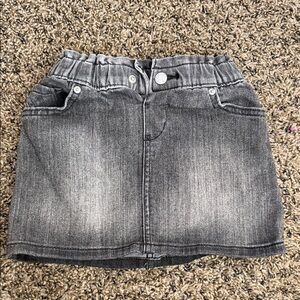Classic Black Denim Mini Skirt - Kid 2t